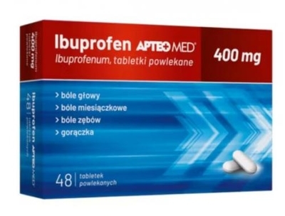 Zdjęcie Ibuprofen APTEO MED tabl.powl. 400mg 48tab