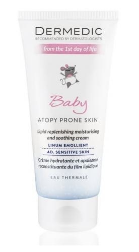 Zdjęcie Dermedic Baby nawilżająco-kojący krem uzupełniający lipidy skóry OD 1. DNIA ŻYCIA, 100 ml