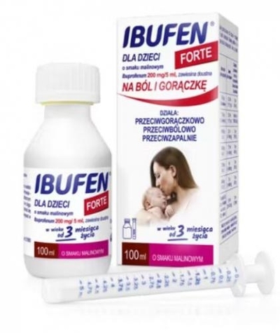 Zdjęcie Ibufen dla dzieci Forte o sm.malin.100ml