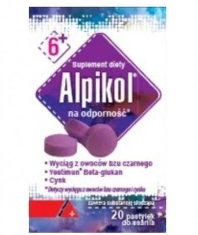 Zdjęcie Alpikol pastyl.do ssania 20 pastyl.