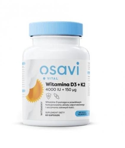 Zdjęcie Osavi Witamina D3 + K2 4000IU+150ug 60 k