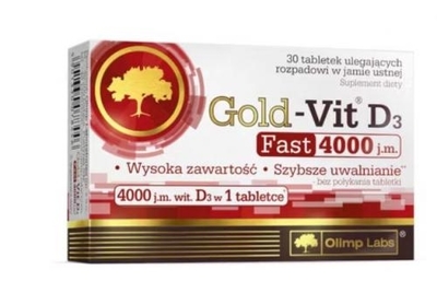 Zdjęcie Olimp Gold-Vit D3 4000 Fast 30 tabl.