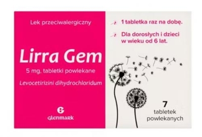Zdjęcie Lirra Gem tabletki powlekane 5 mg 7 tabl.