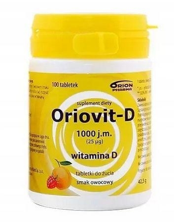 Zdjęcie Oriovit-D 1000 j.m. (25 mcg) tabl. 100tabl
