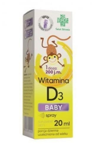 Zdjęcie Witamina D3 Baby Świat Zdrowia spray 20ml