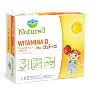 Zdjęcie NATURELL Witamina D dla dzieci tabl. 60tab