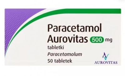 Zdjęcie Paracetamol Aurovitas tabl. 500mg 50tabl.