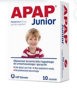 Zdjęcie Apap Junior granulat 0,25 g 10 sasz.