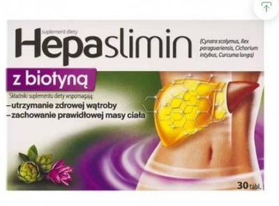 Zdjęcie Hepaslimin z biotyną tabl. 30 tabl.