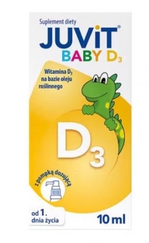 Zdjęcie Juvit Baby D3 ( z pompką) krop.doustne 10m