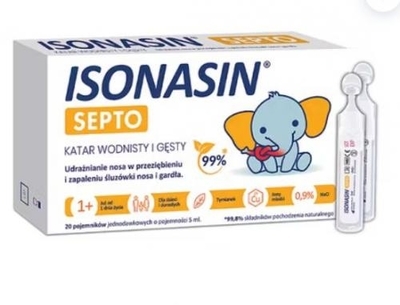 Zdjęcie Isonasin SEPTO katar wodn.,gęsty 20x5ml