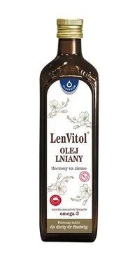 Zdjęcie LenVitol olej lniany tłoczony na zim1000ml