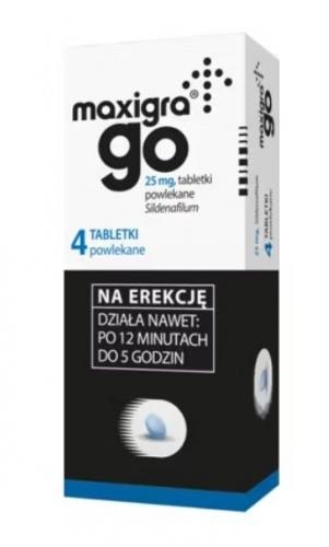Zdjęcie Maxigra Go tabl.powl. 0,025 g 4 tabl.