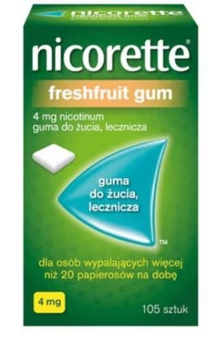 Zdjęcie Nicorette FreshFruit Guma d/żucia 2mg 105s