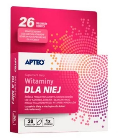 Zdjęcie Witaminy dla Niej APTEO tabl. 30 tabl.