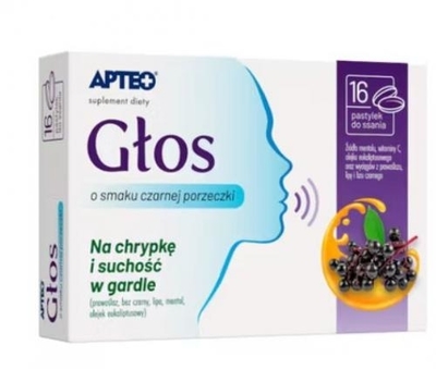 Zdjęcie Głos APTEO PLUS pastyl.dossania 16pastyl.