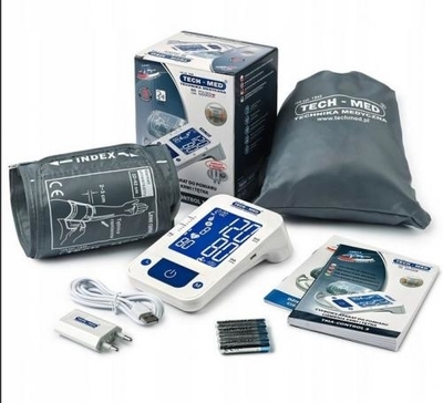 Zdjęcie Ciśnieniomierz elektroniczny Techmed TMA-CONTROL 3 mówi po polsku arytmia zasilacz