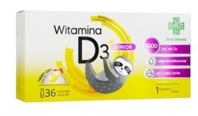 Zdjęcie Witamina D3 Junior Świat Zdrowia kaps.twis