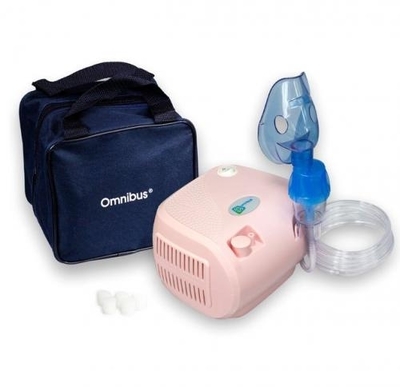 Zdjęcie Inhalator nebulizator OMNIBUS BR-CN116 praca ciągła, pudrowy róż