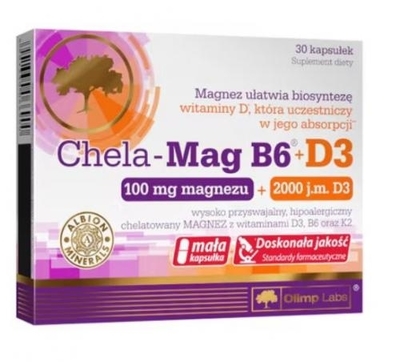 Zdjęcie Olimp Chela-Mag B6+D3 kaps. 30 kaps.