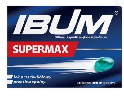 Zdjęcie Ibum Supermax kaps.miękkie 0,6g 10kaps