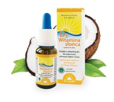 Zdjęcie D3 Witamina Słońca 20ml Dr Jacobs