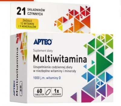 Zdjęcie Multiwitamina APTEO tabl.powl. 60 tabl.