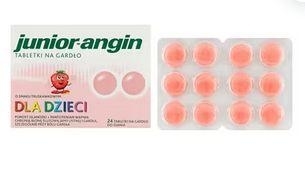 Zdjęcie Junior-angin na gardło d/dz.truskaw.24tabl