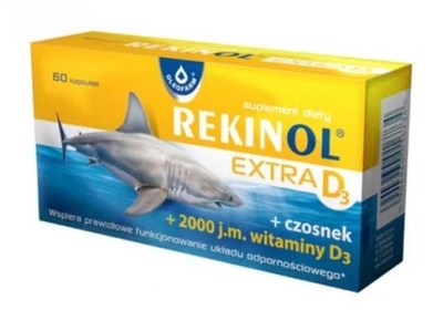 Zdjęcie Rekinol Extra D3 kaps. 60 kaps.