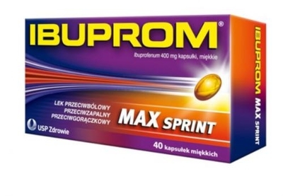 Zdjęcie Ibuprom MAX Sprint kaps.miękkie 0,4g 40kap