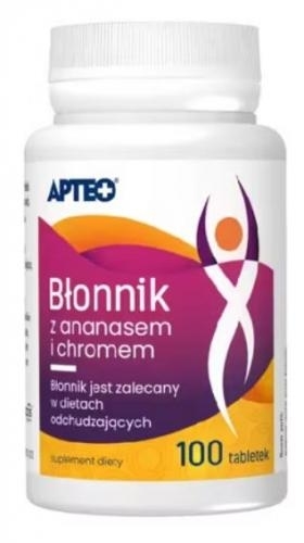 Zdjęcie Błonnik z ananasem i chromem APTEO 100 tab