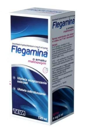 Zdjęcie Flegamina o sm. malinowym syrop  120ML