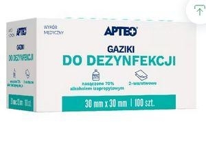 Zdjęcie Gaziki do dezynfekcji 30x30mm APTEO 100