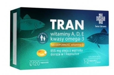 Zdjęcie Tran Świat Zdrowia kaps. 120 kaps.
