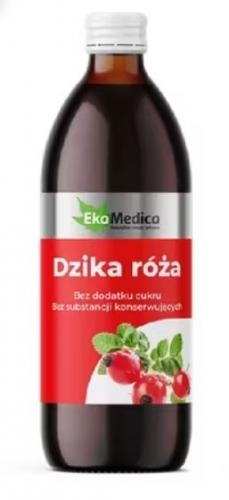 Zdjęcie Róża 100% Sok EkaMedica 500ml(but.szkl.)