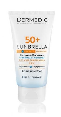 Zdjęcie Dermedic Sunbrella Krem ochronny SPF50+ SKÓRA TŁUSTA I MIESZANA, 50 ML