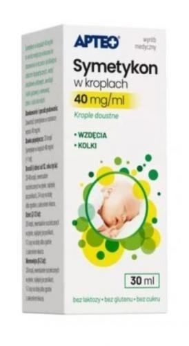 Zdjęcie Symetykon 40 mg/ml Apteo w kroplach 30 ml