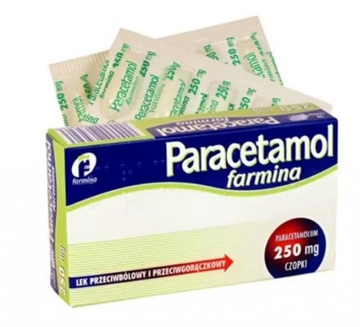 Zdjęcie Paracetamol Farmina czop.doodbyt. 0,25g 10