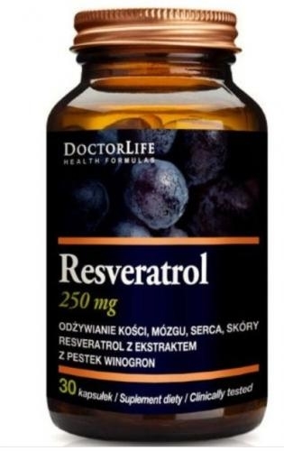 Zdjęcie Doctor Life Resveratrol 250 mg, 30 kapsuł
