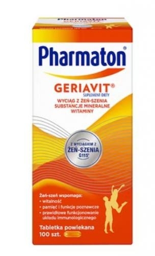 Zdjęcie Pharmaton Geriavit tabl.powl. 100 tabl.