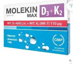 Zdjęcie Molekin D3 + K2 MAX tabl.powl. 30 tabl.