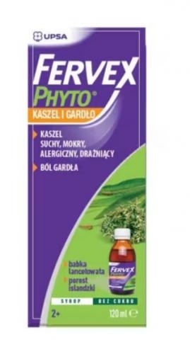 Zdjęcie Fervex Phyto Kaszel I Gardło syrop 120ml