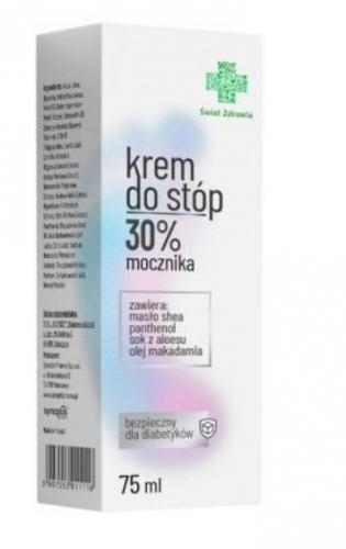 Zdjęcie ŚWIAT ZDROWIA Krem d/stóp 30% moczn.75ml