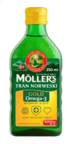 Zdjęcie Moller's Gold Tran Norweski płyn 250 ml