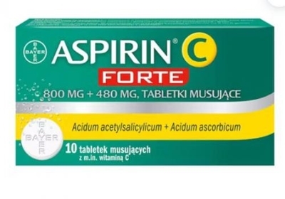 Zdjęcie ASPIRIN C FORTE tabl.mus. 0,8g+0,48g 10tab