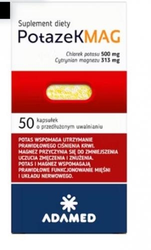 Zdjęcie Potazek MAG kaps.o prz.uwal. 50 kaps.